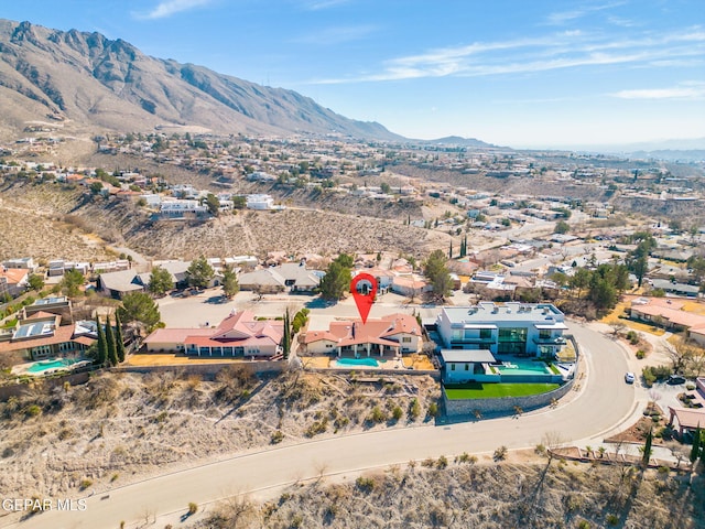 425 Golden Springs Dr, El Paso, TX 79912 - aerial view featuring a residential view and a mountain view