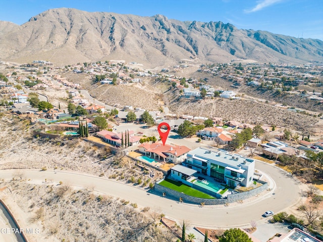 425 Golden Springs Dr, El Paso, TX 79912 - birds eye view of property featuring a mountain view