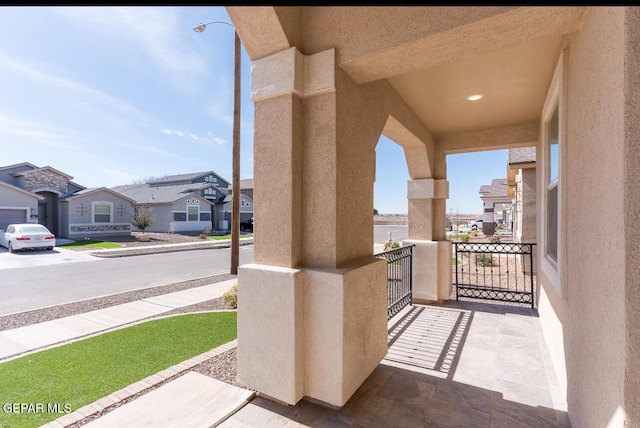 view of patio / terrace with a residential view