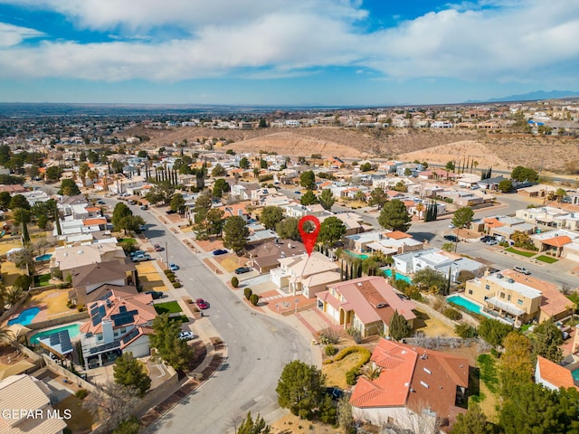 drone / aerial view featuring a residential view