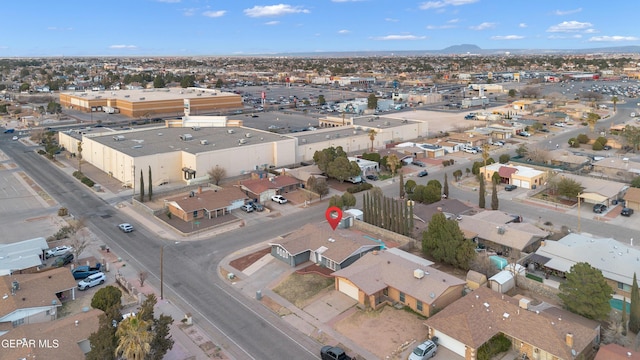 aerial view with a residential view