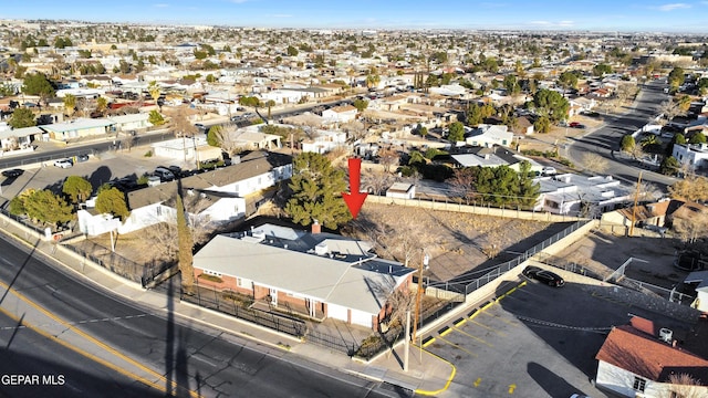 aerial view featuring a residential view