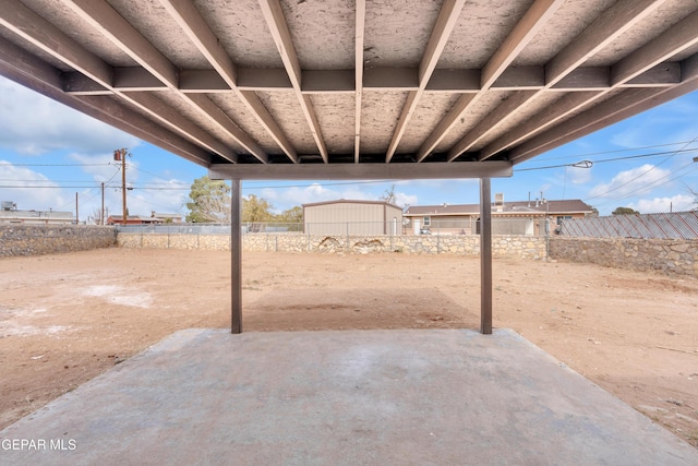 view of patio with a fenced backyard