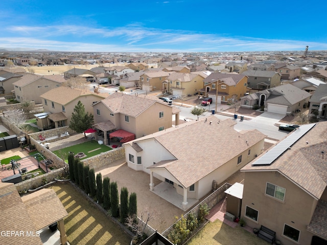 bird's eye view with a residential view