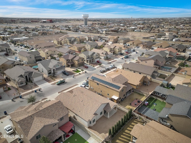 bird's eye view with a residential view