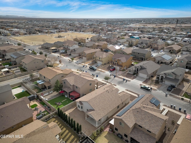 drone / aerial view with a residential view