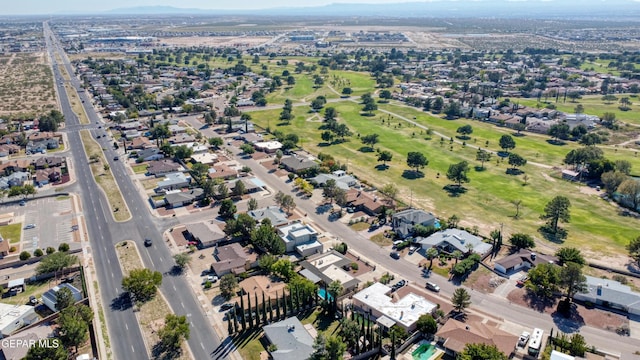 drone / aerial view with a residential view