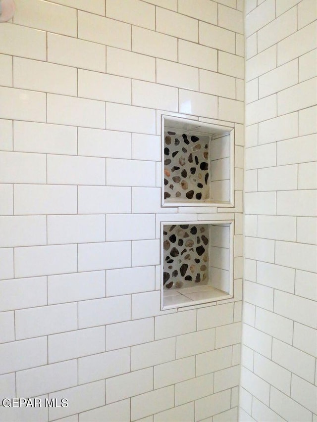 details with tiled shower