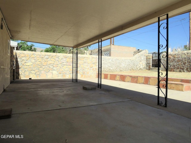 view of patio with a fenced backyard