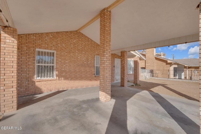 view of patio with fence