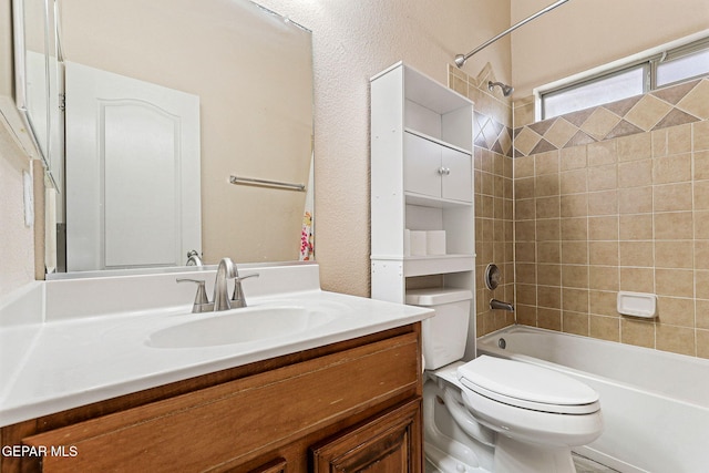 3537 Tierra Bahia Dr, El Paso, TX 79938 - bathroom with  shower combination, vanity, and toilet