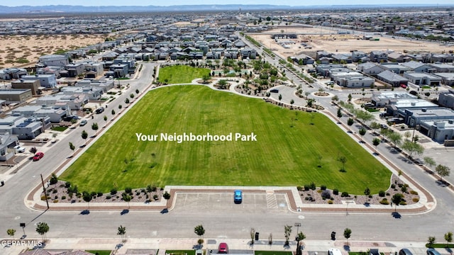 aerial view featuring a residential view