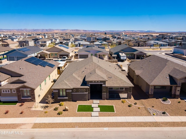 aerial view with a residential view