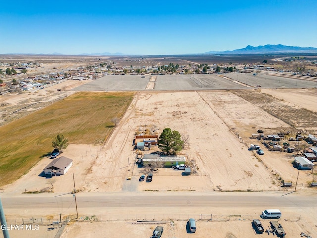 160 Indian Head Rd, Tornillo, TX 79853 - birds eye view of property featuring a mountain view