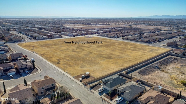 bird's eye view featuring a residential view