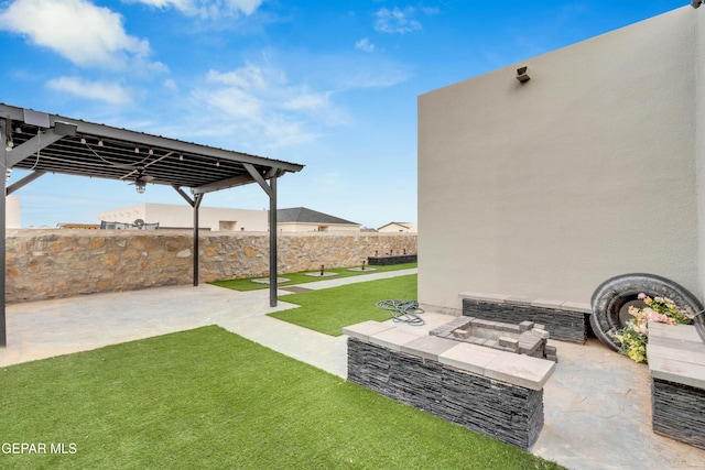 view of patio / terrace with fence