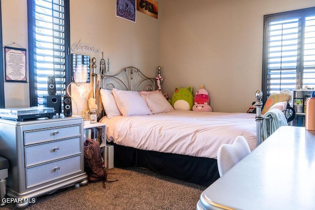 view of carpeted bedroom