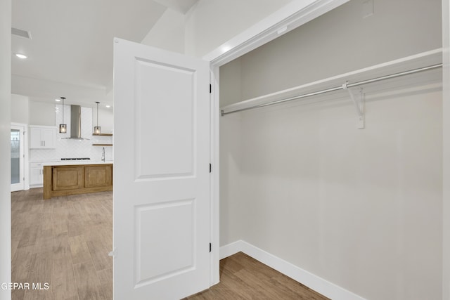 closet with visible vents