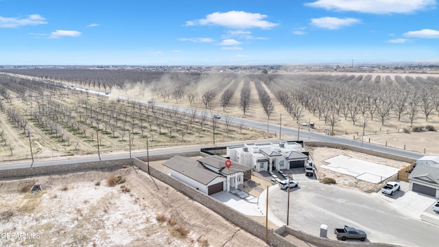 bird's eye view with a rural view