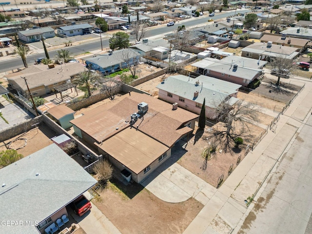 bird's eye view with a residential view