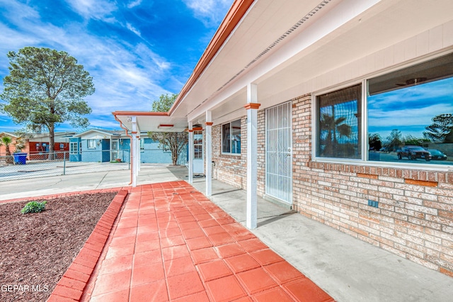 view of patio / terrace with fence