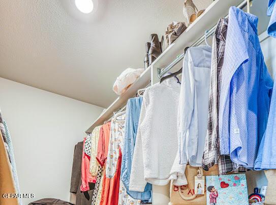 view of walk in closet