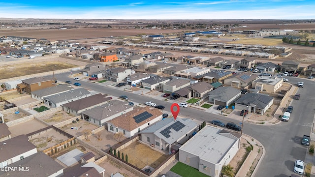 aerial view with a residential view