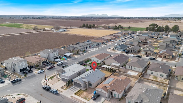 aerial view with a residential view and a mountain view