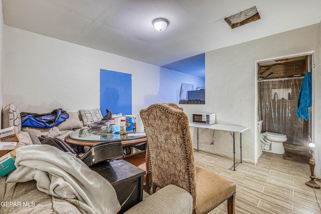 interior space featuring wood finish floors