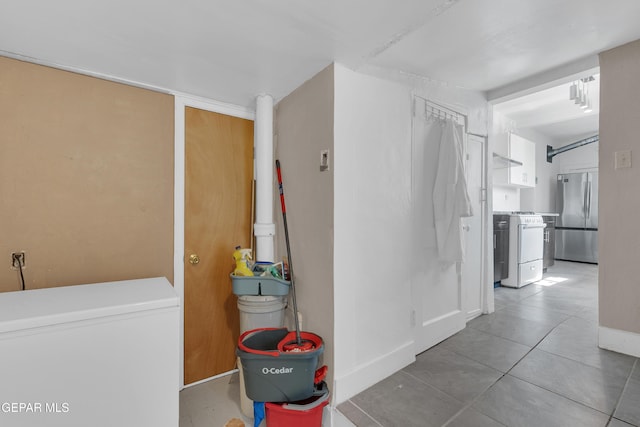 hall featuring tile patterned floors