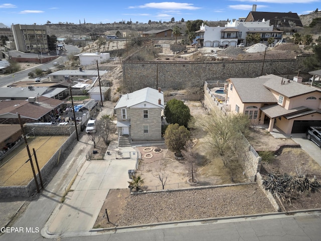 drone / aerial view with a residential view