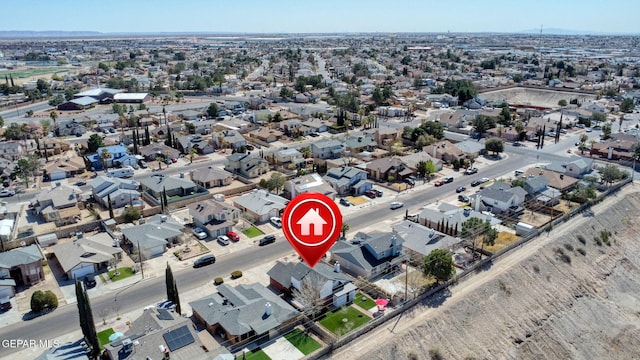 bird's eye view with a residential view