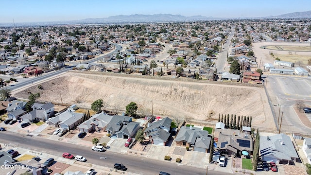 bird's eye view with a mountain view and a residential view