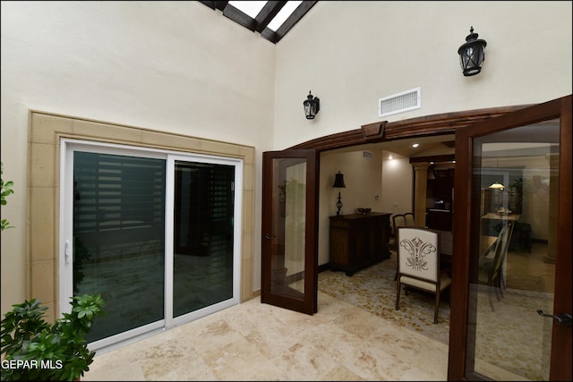 view of patio / terrace featuring visible vents