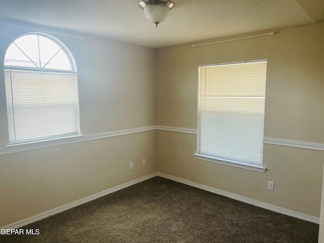 1513 Prickley Pear Dr, El Paso, TX 79912 - unfurnished room with dark carpet, a textured ceiling, and baseboards