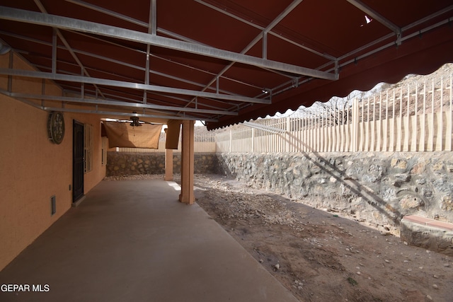 view of patio with fence