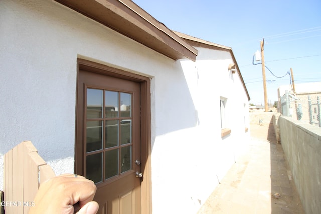 view of property exterior featuring stucco siding