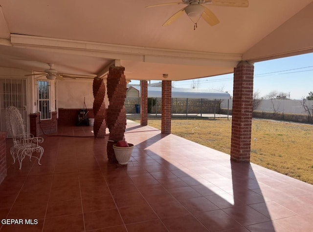 225 Peyton Rd, El Paso, TX 79928 - view of patio / terrace with a ceiling fan