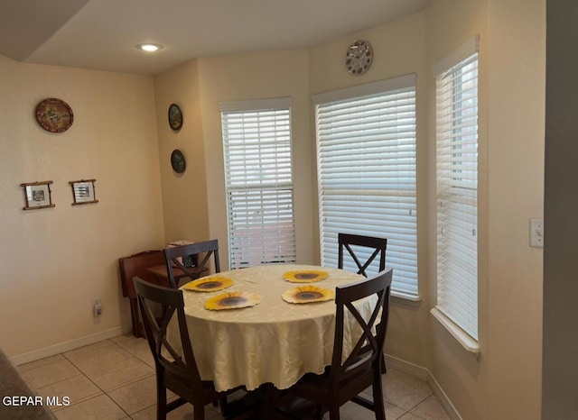 225 Peyton Rd, El Paso, TX 79928 - dining area with light tile patterned flooring, healthy amount of natural light, baseboards, and recessed lighting