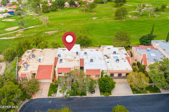 bird's eye view featuring view of golf course