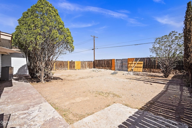 view of yard with fence private yard