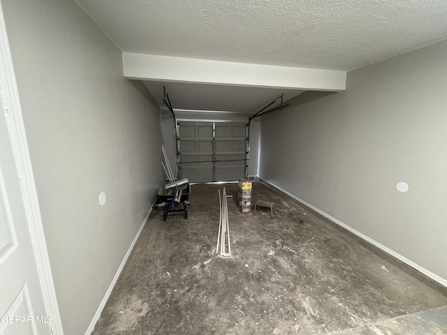 garage with baseboards