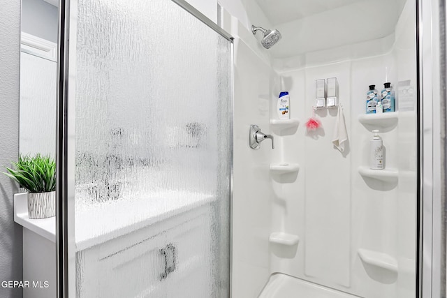 full bathroom with a stall shower