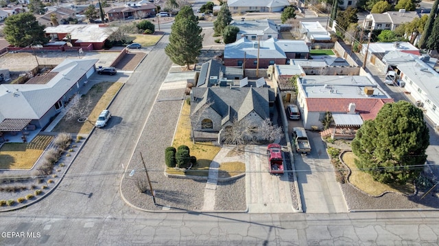 drone / aerial view with a residential view