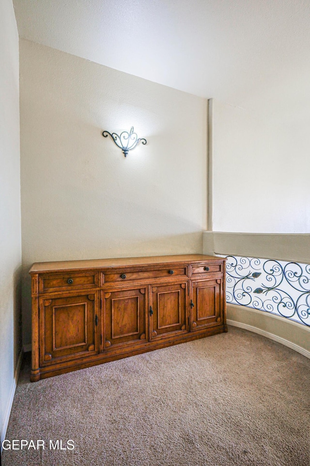 room details featuring baseboards and carpet