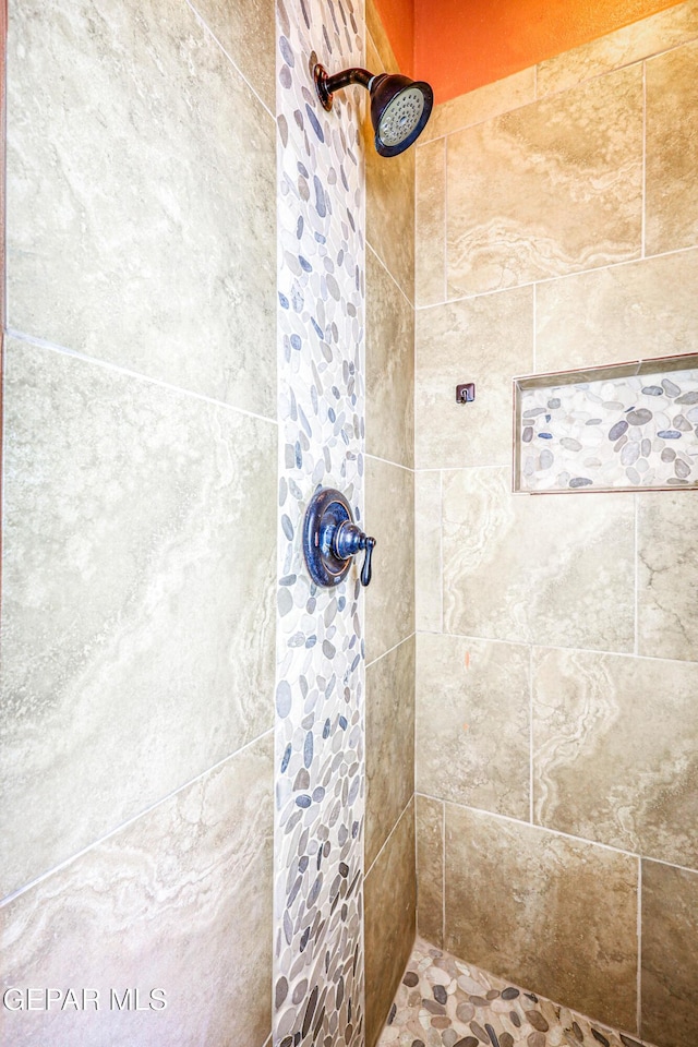 full bathroom with tiled shower