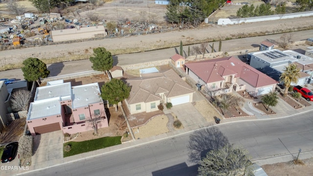 aerial view featuring a residential view