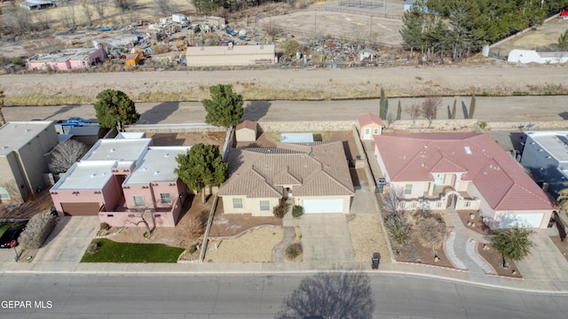 drone / aerial view featuring a residential view