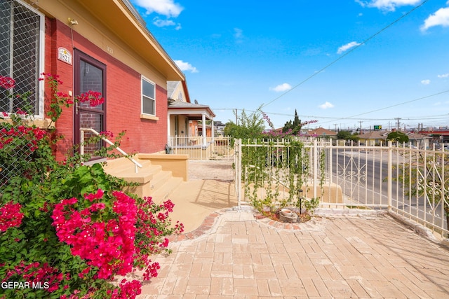 view of patio with fence