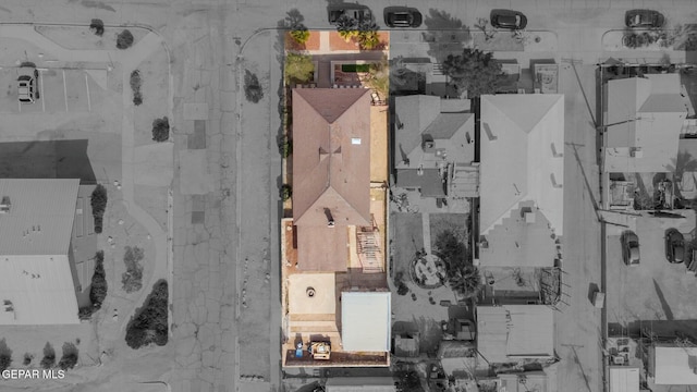 bird's eye view with a residential view